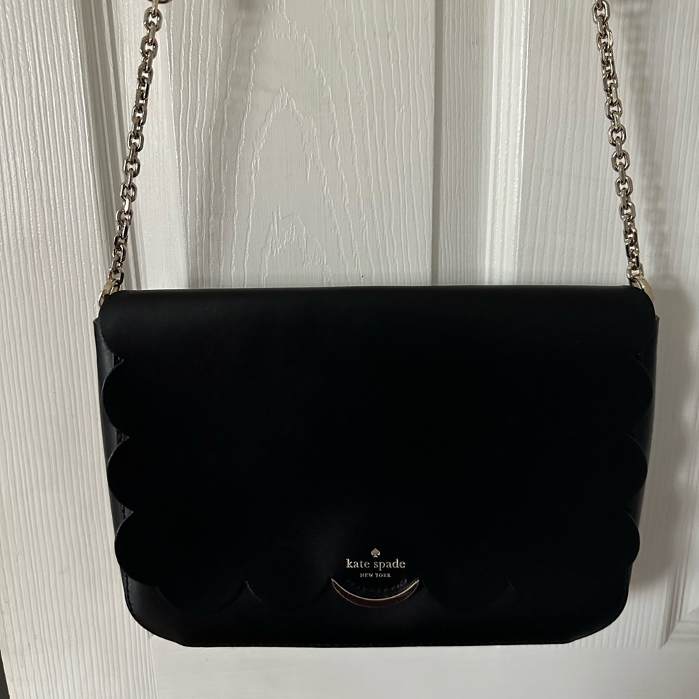 Kate Spade Black Scalloped Crossbody Bag